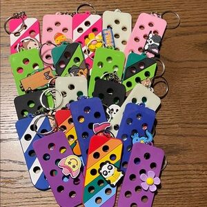 Colorful Silicone Keychain Covers with Charm (20)